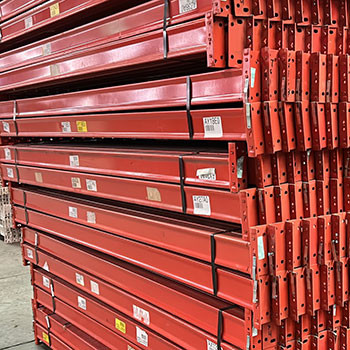 97" x 4" Used Teardrop Pallet Rack Beam- Old Style - 108938