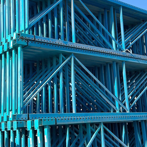 42" x 168" Used Teardrop Pallet Rack Upright- Old Style - 230437