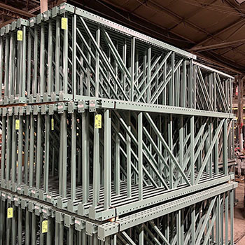 42" x 120" Reconditioned Teardrop Pallet Rack Upright- Old Style - 107660