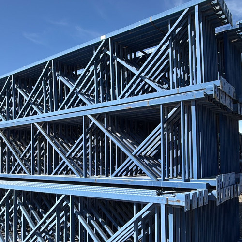 48" x 336" Used Teardrop Pallet Rack Upright- Old Style - 180485