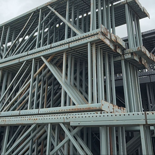 44" x 216" Used Teardrop Pallet Rack Upright- New Style - 160323