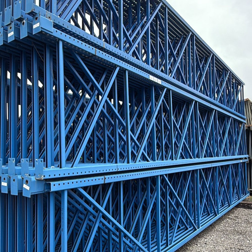 48" x 336" Used Teardrop Pallet Rack Upright- Old Style - 240118