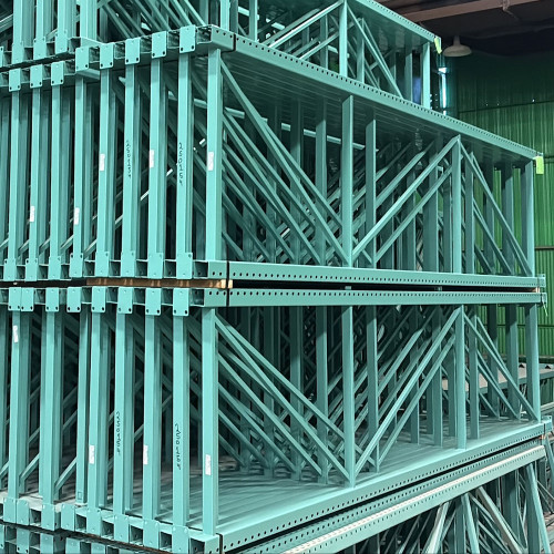 42" x 180" Reconditioned Teardrop Pallet Rack Upright- Old Style - 250154