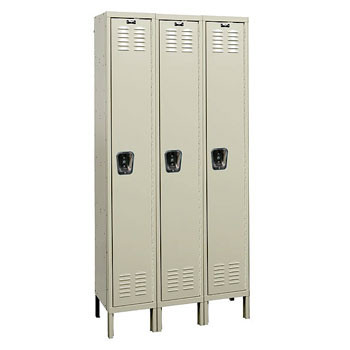 36"W x 18"D x 78"H Single Tier Wardrobe Locker- 3-Wide, KD - DS 705001