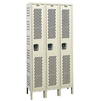 36"W x 18"D x 78"H Single Tier Heavy-Duty Ventilated Locker- 3-Wide, KD - DS 705201