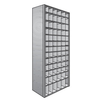 36"x12"x87" Bin Shelving Unit Starter - 78 Openings - DS 709297