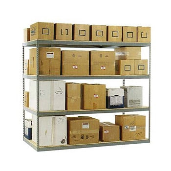 60" x 18" x 84" Rivet Long Span Shelving Starter- 4 Shelf No Deck - DS 710005