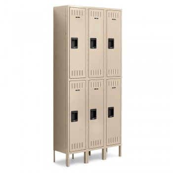12x12x30" Openings - 2-Tier Locker - 3 Lockers Wide - Welded - Sand - 3050894P