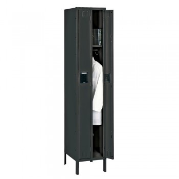 7-1/2 x15x72" Openings - Duplex Two-Person Locker - With 6"H Legs - Black - 1873629P