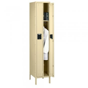 7-1/2 x18x72" Openings - Duplex Two-Person Locker - With 6"H Legs - Sand - 1873723P