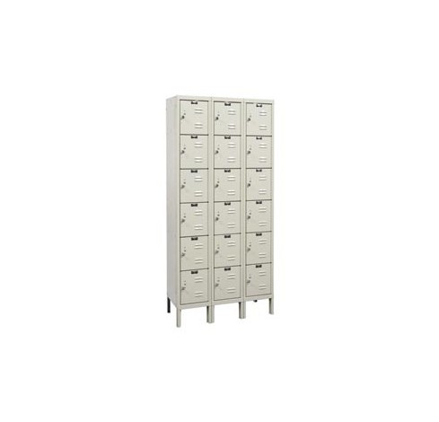 12x12x12" Opening 6-Tier Galvanite Corrosion-Resistant Locker - 3 Lockers Wide - 5855102P
