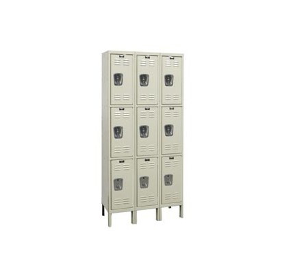 12x18x24" Opening 3-Tier Galvanite Corrosion-Resistant Locker - 3 Lockers Wide - 5854702P