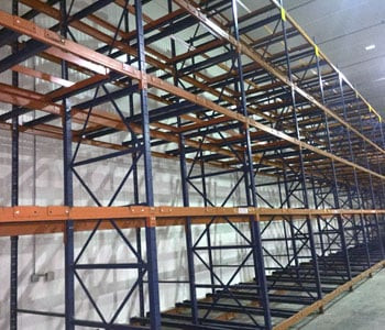 192" x 96" Used Pushback Rack System- 24 Pallet Positions - 199059SY