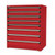 48"x24"x60" Wide-Profile Drawer Cabinet- 8 Drawers- Blue - 5612918P