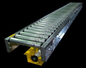 50' Belt Driven Live Roller Conveyor- 18" Between Frame - DS 713038