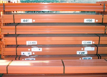 96" x 3 1/4" Used Teardrop Pallet Rack Beam- New Style - 106193