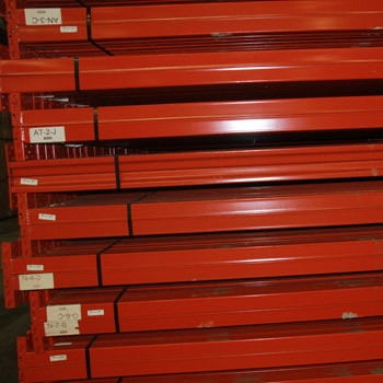 96" x 2 3/4" Used Teardrop Pallet Rack Beam- Punched Style - 170413