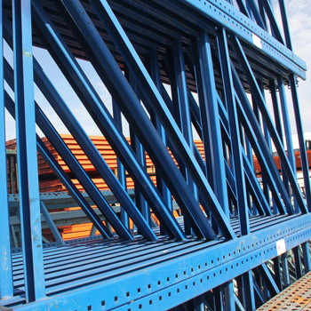 46" x 120" Used Teardrop Pallet Rack Upright- Old Style - 150120