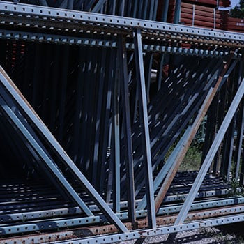 50" x 130" Used Teardrop Pallet Rack Upright- New Style - 121186