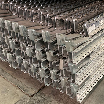98"L x 2 7/8"W x 2 5/8"H Used Pallet Flow Rail with Stop - 210020