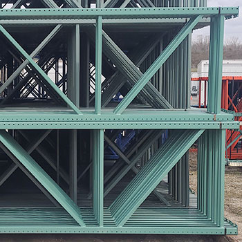 48" x 180" Used Teardrop Pallet Rack Upright- New Style - 102609