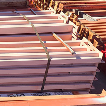 101 3/4" x 3" Used Teardrop Pallet Rack Beam- New Style - 101860