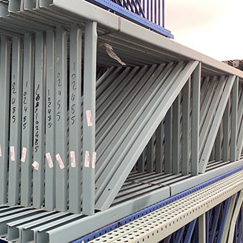 42" x 216" Used Teardrop Pallet Rack Upright- Old Style - 102485