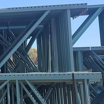 42" x 324" Used Teardrop Pallet Rack Upright- New Style - 121306