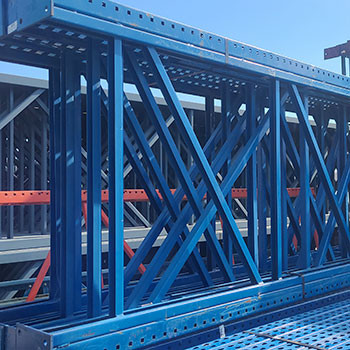 46" x 144" Used Teardrop Pallet Rack Upright- Old Style - 170090