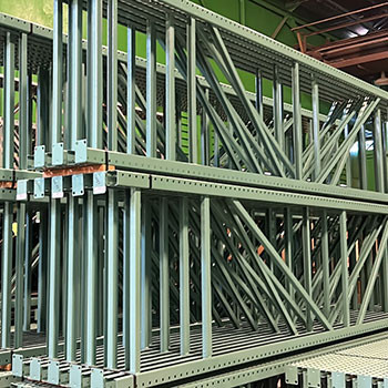 42" x 192" Reconditioned Teardrop Pallet Rack Upright- New Style - 150637