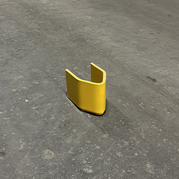 4" x 3 1/4" Bullnose Column Guard - Floor Mount - 220159