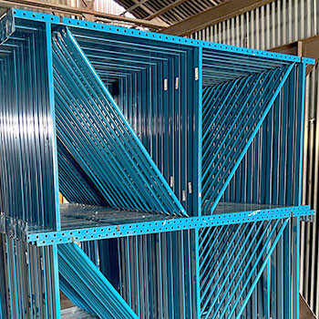 48" x 96" Used Teardrop Pallet Rack Upright- Old Style - 107173