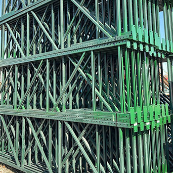 42" x 168" Used Teardrop Pallet Rack Upright- Old Style - 230409