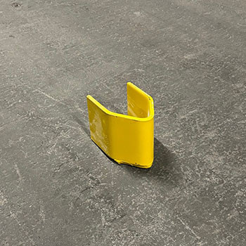 4" x 3 1/8" Used Bullnose Column Guard - Floor Mount - 190839