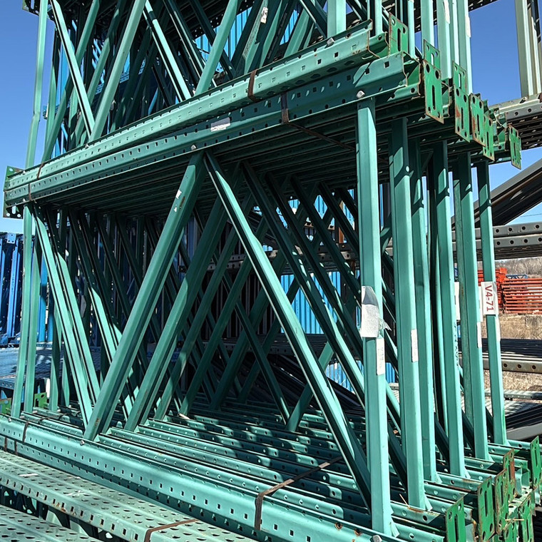 42" x 84" Used Teardrop Pallet Rack Upright- Old Style - 121534