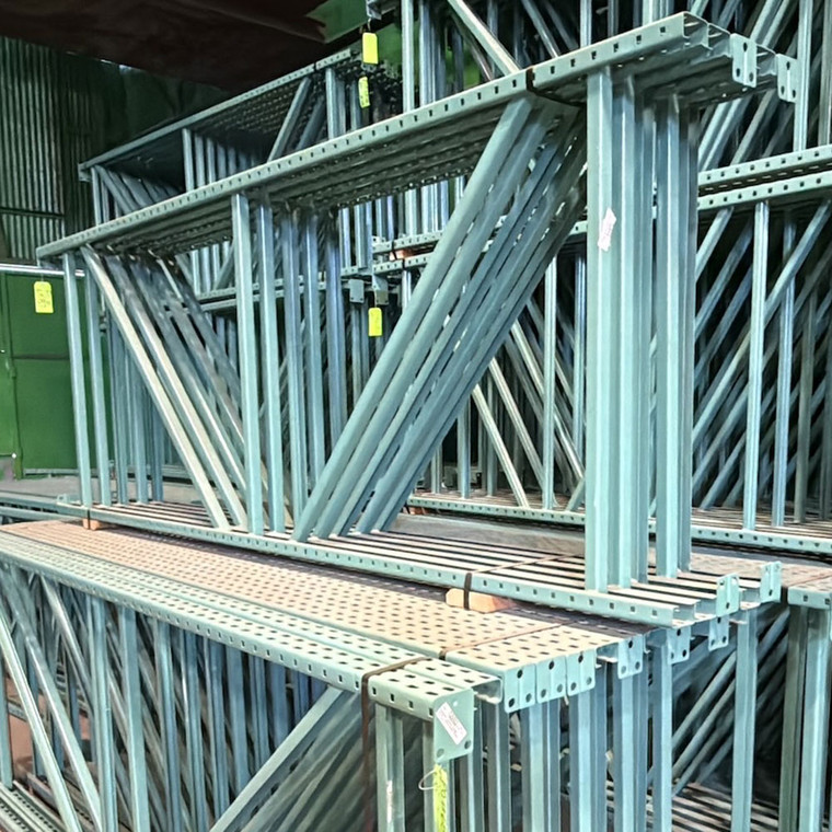 42" x 120" Reconditioned Teardrop Pallet Rack Upright- New Style - 140094