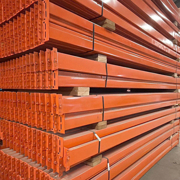 144" x 5" Used Teardrop Pallet Rack Beam- New Style - 200148
