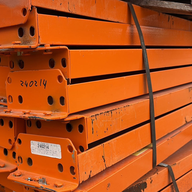 132" x 6" Used Teardrop Pallet Rack Beam- New Style - 240214