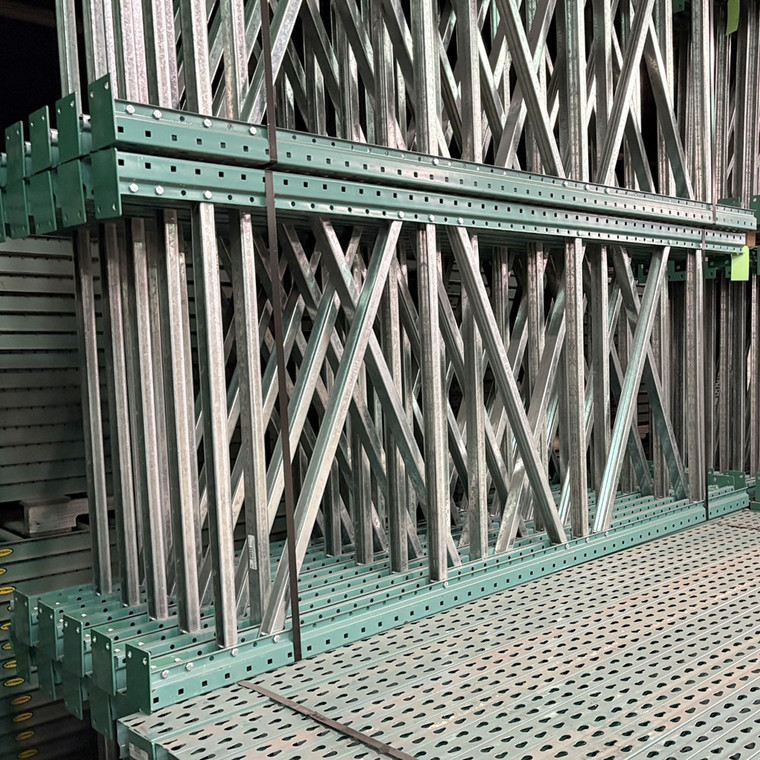 42" x 96" Used Teardrop Pallet Rack Upright- Old Style - 240344