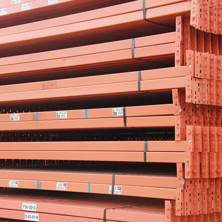 96" x 2 1/2" Used Teardrop Pallet Rack Beam- New Style - 150744