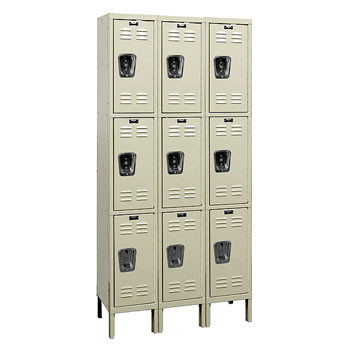 36"W x 18"D x 78"H Triple Tier Wardrobe Locker- 3-Wide, KD - DS 705005