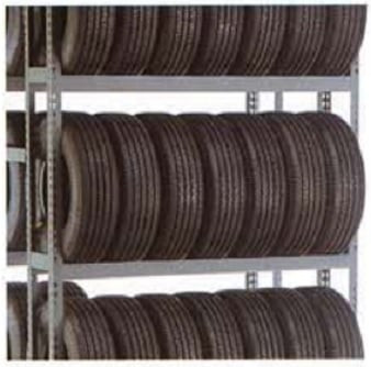 60" x 42" x 120" Tire Rack Double Entry Starter - 4 Tiers - DS 710226