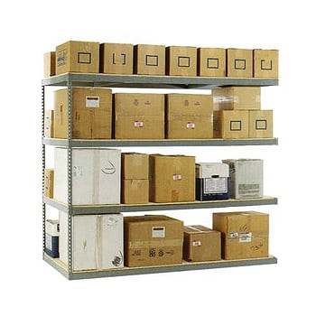 48" x 30" x 84" Rivet Long Span Shelving Adder- 4 Shelf No Deck - DS 710042