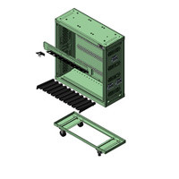 Weapons Rack : (10) M4s on a Caster Cart - DS 710512