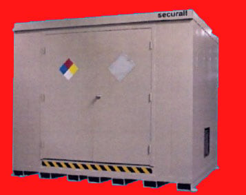 Hazmat Locker/Building (38) 55-Gal Drums- 4 Hour Fire Rating - DS 701298