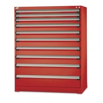 48"x27"x60" Wide-Profile Drawer Cabinet- 10 Drawers- Gray - 5613727P