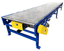 Belt driven live rollers