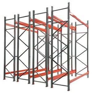 Double deep pallet racking system