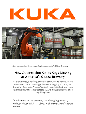 Cover of a KUKA case study for Yuengling Brewery