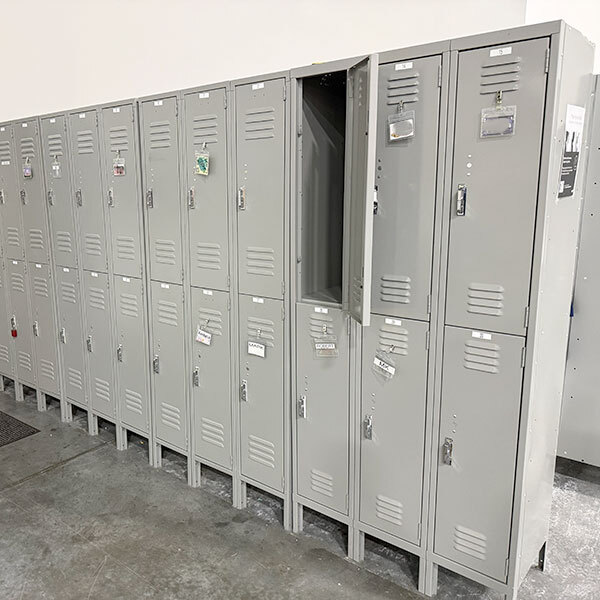 2 tier lockers - 3 doors wide